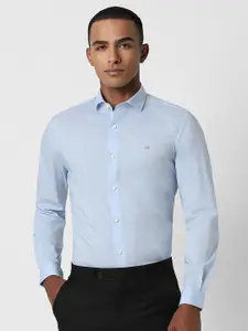 Peter England Men Blue Slim Fit Opaque Formal Shirt