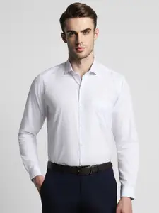 Peter England Regular Fit Opaque Checked Formal Shirt