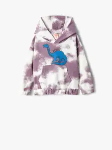Koton Boys Abstract Printed Hooded Pure Cotton Pullover