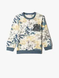 Koton Boys Abstract Printed Round Neck Long Sleeve Cotton Pullover Sweatshirt