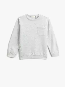 Koton Boys Round Neck Pullover Sweatshirt