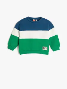 Koton Boys Colourblocked Pure Cotton Sweatshirt