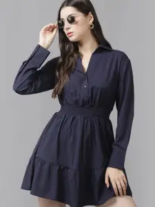 The Roadster Lifestyle Co. Shirt Collar A Line Dress