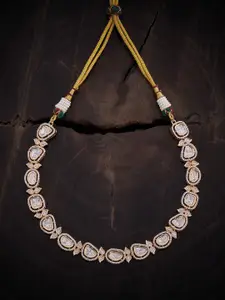 Kushal's Fashion Jewellery Kundan Studded Copper Necklace