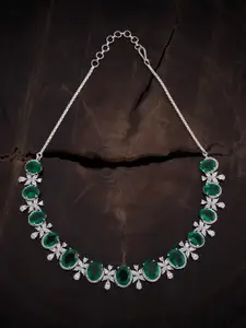 Kushal's Fashion Jewellery Rhodium Plated Necklace