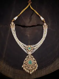 Kushal's Fashion Jewellery Gold-Plated Kundan Necklace