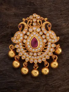 Kushal's Fashion Jewellery Gold Plated Temple Pendant