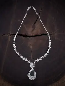 Kushal's Fashion Jewellery Copper Rhodium-Plated Necklace