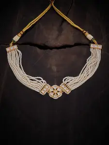 Kushal's Fashion Jewellery Kundan & Beaded Necklace