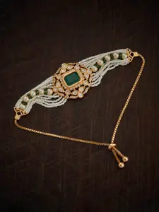 Kushal's Fashion Jewellery Gold-Plated Kundan Link Bracelet