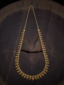 Kushal's Fashion Jewellery Gold-Plated Antique Necklace