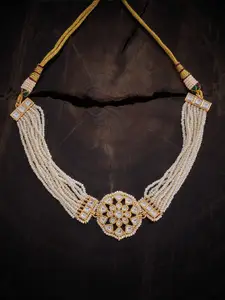 Kushal's Fashion Jewellery Kundan Ethnic Necklace