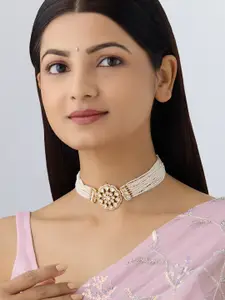 Kushal's Fashion Jewellery Embellished Bridal  Kundan Ethnic Necklace
