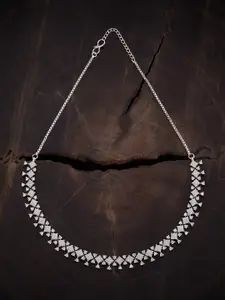 Kushal's Fashion Jewellery Copper Rhodium-Plated Necklace