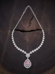 Kushal's Fashion Jewellery Rhodium Plated Necklace