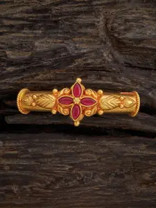 Kushal's Fashion Jewellery Gold Plated 92.5 Pure Silver Temple Pendant