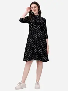 Fashion2wear Polka Dots Printed A-Line Dress