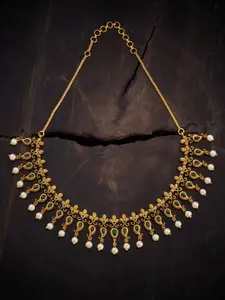 Kushal's Fashion Jewellery Copper Gold-Plated Antique Necklace