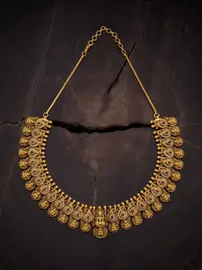 Kushal's Fashion Jewellery Gold-Plated Cubic Zirconia Antique Necklace
