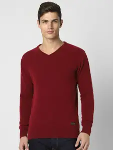 Peter England Casuals V-Neck Pure Cotton Pullover