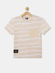 R&B Boys Striped Pockets Cotton Casual T-shirt