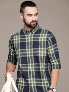 Nautica Pure Cotton Classic Fit Checked Casual Shirt