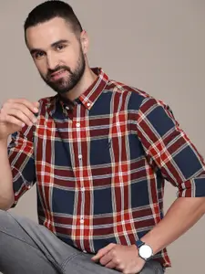 Nautica Pure Cotton Classic Fit Checked Casual Shirt