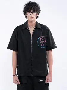 UNRL Graphic Printed Cotton Casual Shirt