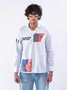 UNRL Striped Long Sleeves Cotton Casual Shirt