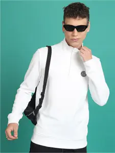 HIGHLANDER Mock Collar Half Zipper Pullover Sweatshirt