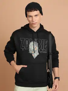 HIGHLANDER Graphic Printed Hooded Oversized Pullover Sweatshirt