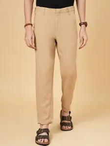 7 Alt by Pantaloons Men Mid-Rise Flat-Front Cotton Trousers