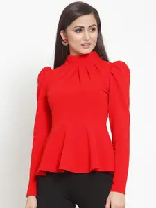 Dream Beauty Fashion Puff Sleeves Peplum Top