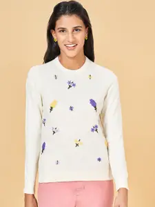 Honey by Pantaloons Floral Embroidered Pullover