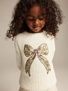 H&M Girls Knitted Chenille Jumper