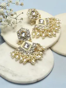 Biba Gold-Plated Contemporary Chandbalis Earrings