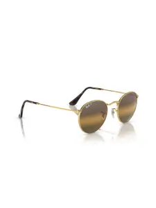 Ray-Ban Men Lens &  Round Sunglasses with Polarised Lens