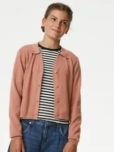 Marks & Spencer Girls Shirt Collar Cardigan Sweater