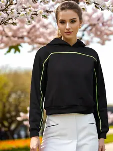 Marie Claire Black Hooded Sweatshirt