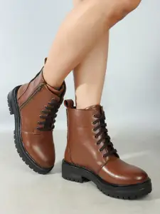 ELLE Women Heeled Mid-Top Regular Boots