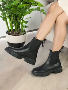 ELLE Women Heeled Mid-Top Chelsea Boots