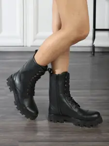 ELLE Women Heeled High-Top Regular Boots