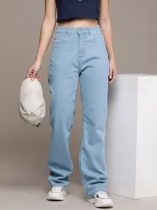 The Roadster Life Co. Women Straight Fit Light Fade Stretchable Jeans