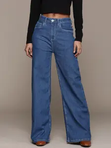 The Roadster Lifestyle Co. Women Wide Leg High-Rise Jeans