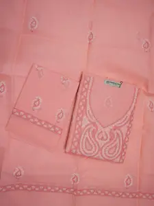 PARAMOUNT CHIKAN Embroidered Chikankari Unstitched Dress Material