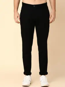 V-Mart Men Mid Rise Slim Fit Plain Cotton Chinos Trousers