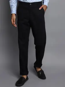 V-Mart Men Mid Rise Slim Fit Plain Cotton Chinos Trousers