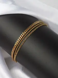 Stylecast X KPOP Women Brass Gold-Plated Charm Bracelet