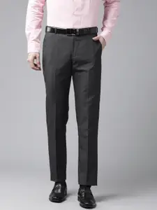 Park Avenue Men Checked Smart Fit Low-Rise Trousers