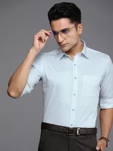 Raymond Pure Cotton Geometric Printed Slim Fit Formal Shirt